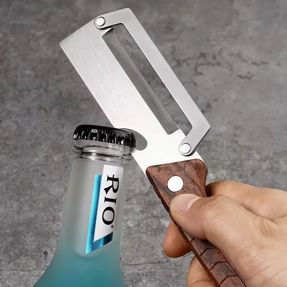 Stainless Steel Peeler With Wooden Handle For Peeling And Slicing Fruits And Vegetables Durable And Smooth Operation