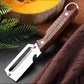 Stainless Steel Peeler With Wooden Handle For Peeling And Slicing Fruits And Vegetables Durable And Smooth Operation